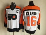 Philadelphia Flyers #16 Bobby Clarke white throwback CCM hockey jersey