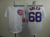 Chicago Cubs Soler #68 white Blue stripes MLB baseball Jersey