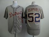 Detroit Tigers #52 Yoenis Cespedes Home gray mlb jerseys