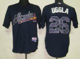 Atlanta Braves 26 Uggla Dark Blue MLB Jersey