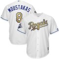 Youth Kansas City Royals #8 Mike Moustakas white gold MLB Jerseys