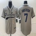 Nike Chicago White Sox #7 Tim Anderson gray MLB Baseball jerseys Joint name-BD 02