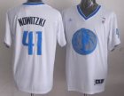 Adidas Dallas Mavericks 41 Dirk Nowitzki white 2013 NBA Christmas Jersey