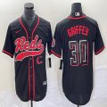 Nike Cincinnati Reds #30 Ken Griffey Jr black majestic baseball jerseys Joint name-BD 03