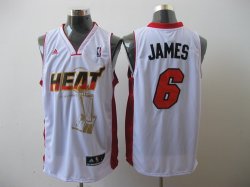 Miami Heat 6 LeBron James white new nba jerseys