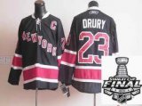 2014 stanley cup Chris Drury 23 New York Rangers nhl Black Jerseys