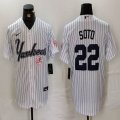 Nike New York Yankees #22 Juan Soto white MLB baseball Jersey Joint name -BD 08