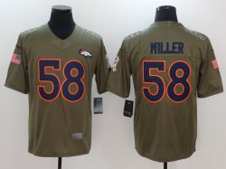 Nike Denver Broncos #58 Von Miller green USA flag Color Rush Limited Jersey