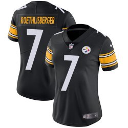 Women Pittsburgh Steelers #7 Ben Roethlisberger Nike black Color Rush Limited Jersey