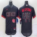 Nike Cincinnati Reds #44 Elly De La Cruz black Flexbase Authentic Collection Jersey city version-BD 01