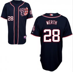 Washington Nationals #28 Jayson Werth Navy Blue MLB Kid Jerseys