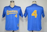 Milwaukee Brewers Paul Molitor #4 Blue M&N 1991 Jerseys MLB