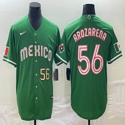 2023 World Cup Mexico #56 Randy Arozarena green majestic baseball jerseys 05