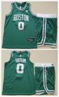 Youth Nike Boston Celtics #0 Jayson Tatum green nba suits