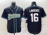 Nike Jacksonville Jaguars #16 Trevor Lawrence black baseball jerseys Joint name-BD