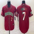 2023 World Cup Mexico #7 Julio Urias red majestic baseball jerseys 60