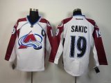 Colorado Avalanche #19 Joe Sakic white hockey Jersey