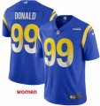 Women Nike Rams #99 Aaron Donald blue Color Rush Limited Jersey