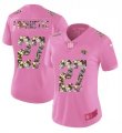 Women Nike Jacksonville Jaguars 27 Fournette Pink Camouflage font love pink 2017 Vapor Untouchable player jersey