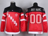 Customized Team Canada IIHF Official 100th Anniversary red Hockey Jersey