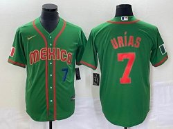 2023 World Cup Mexico #7 Julio Urias green red majestic baseball jerseys 133