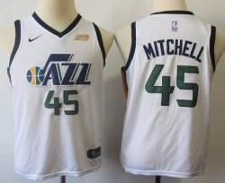 Youth Nike Utah Jazz #45 Donovan Mitchell white nba Jersey