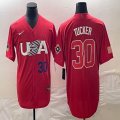 2023 World Cup #30 Kyle Tucker red USA majestic baseball jerseys 01