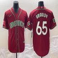 2023 World Cup Mexico #65 Jose Urquidy red majestic baseball jerseys 10