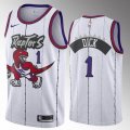 Toronto Raptors #1 Gradey Dick white NBA Jersey Hot press font