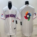 2023 World Cup Dominican Republic's white majestic baseball jerseys 03