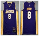 Nike Los Angeless Lakers 8 Kobe Bryant Purple basketball Jerseys-XD