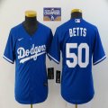 Youth Los Angeles Dodgers Mookie Betts Nike blue 2020 Dodger World Series Champions majestic mlb jersey