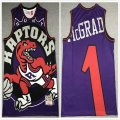 Toronto Raptors #1 Tracy McGrady purple throwback NBA jersey-XD