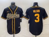 Nike New Orleans Saints #3 Wilson black baseball jerseys Joint name-BD 01