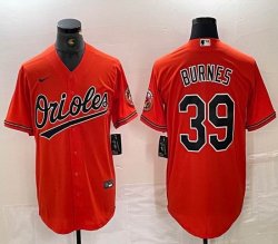 Nike Baltimore Orioles #39 Burnes orange majestic baseball jersey-BD 01