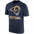 Los Angeles Rams Nike Sideline Legend Football Performance T-Shirt - Navy