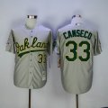 Oakland Athletics #33 Jose Canseco gray baseball jersey