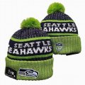 2024 Seattle Seahawks green dark blue white NFL Sports Cuffed Knit Hats 01