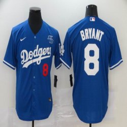 Nike Los Angeles Dodgers #8 Kobe Bryant blue majestic baseball Jersey-KB patch-BD