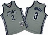 Georgetown Hoyas #3 Allen Iverson Gray throwback Basketball NCAA Jerseys