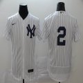 Nike New York Yankees 2# Derek Jeter white Flexbase Authentic Collection Jersey