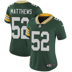 Women Packers #52 Clay Matthews Nike Green Color Rush Limited Jersey