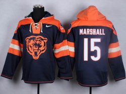 Chicago Bears #15 Brandon Marshall blue orange nfl Hooded Sweatshirt