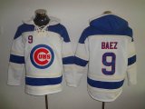 Chicago Cubs #9 Javier Baez blue white baseball Hooded Sweatshirt