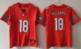 Women Chicago Bears 18# Caleb Williams orange Nike Vapor F.U.S.E. Limited Jersey