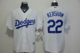 Los Angeles Dodgers #22 Clayton Kershaw White majestic Baseball Jersey