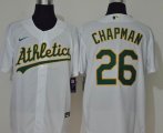 Nike Oakland Athletics #26 Matt Chapman white majestic baseball jerseys-WL