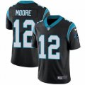 Custom Nike Panthers #12 DJ Moore black Color Rush Limited Jersey