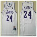 Adidas Los Angeles Lakers #24 Kobe Bryant white basketball jerseys