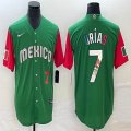 2023 World Cup Mexico #7 Julio Urias green red majestic baseball jerseys 15